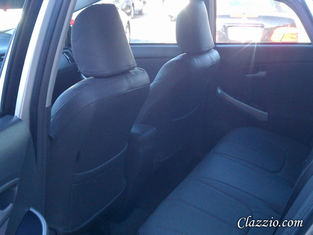 Clazzio 230021gryy Grey Leather Front Row Seat Cover for Toyota Prius 