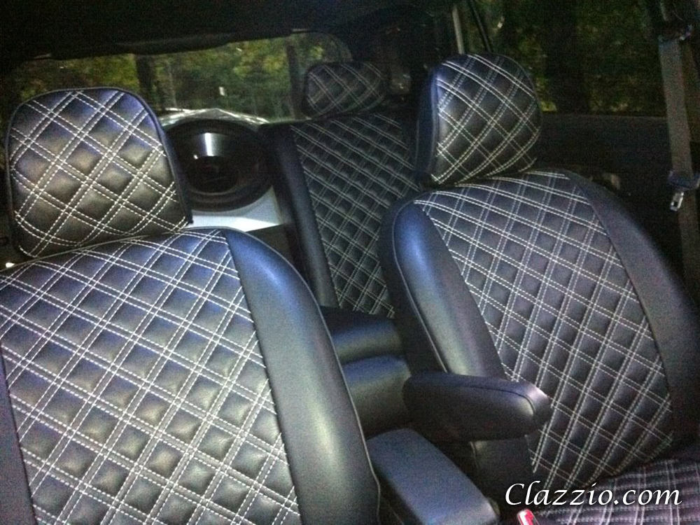 SUZUKI SWIFT SPORT ALL MODELS Leather Black Quilted Diamond Car Seat Covers  1+1
